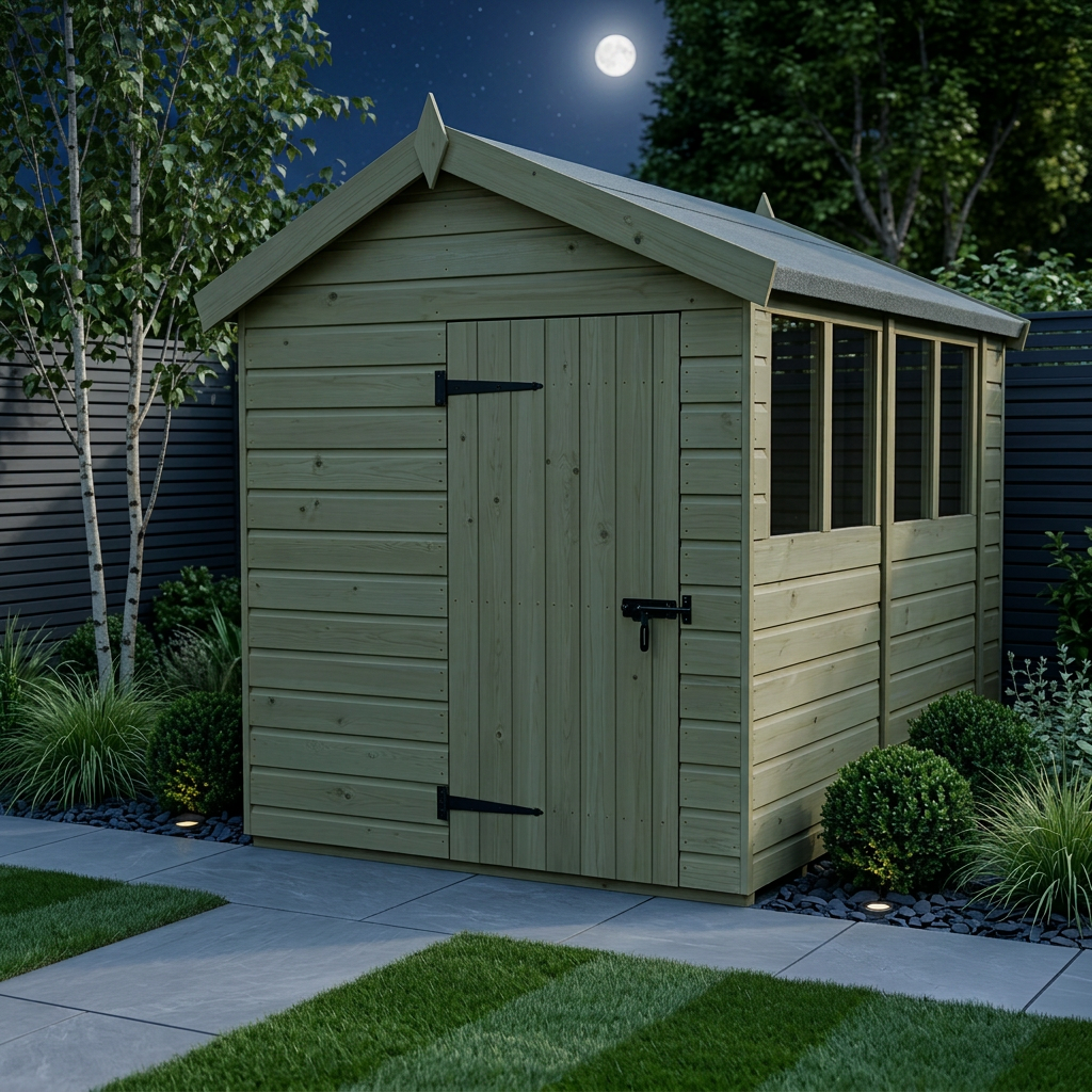 8 x 10 Apex Shed (Single Door, With Windows) - view 2
