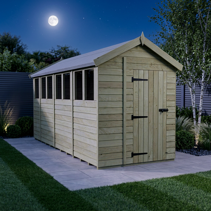 6 x 16 Apex Shed (Single Door, With Windows) - view 2