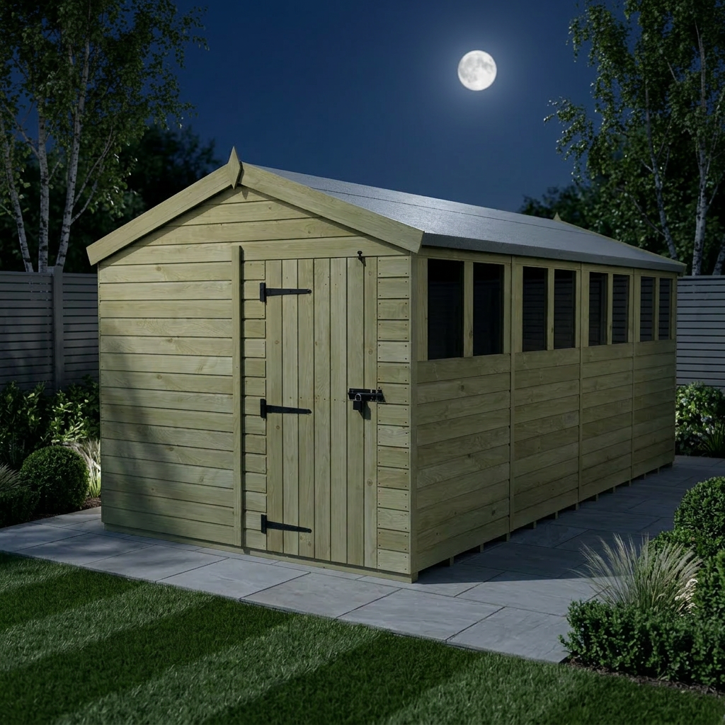 8 x 16 Apex Shed (Single Door, With Windows) - Apex Shed