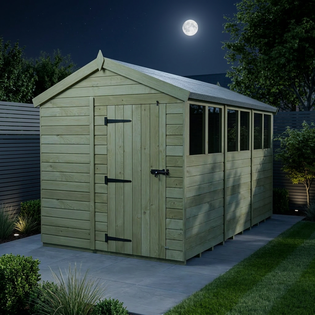 8 x 17 Apex Shed (Single Door, With Windows) - Apex Shed