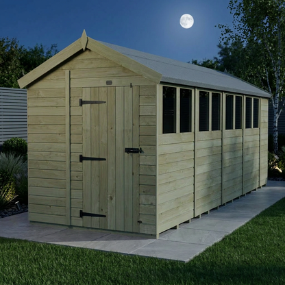 7 x 18 Apex Shed (Single Door, With Windows) - view 2