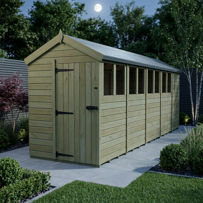 5 x 19 Apex Shed (Single Door, With Windows) - view 2