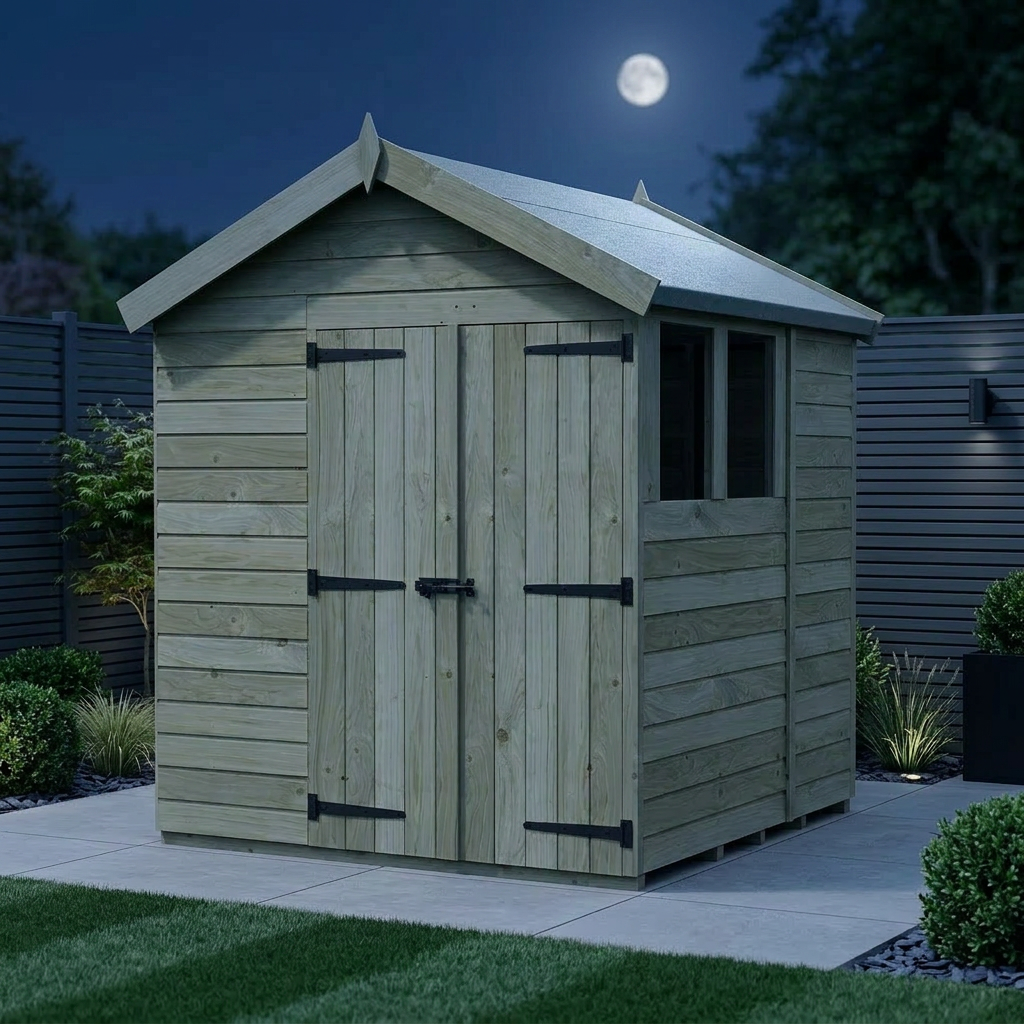 6 x 6 Apex Shed (Double Door, With Windows) - Apex Shed