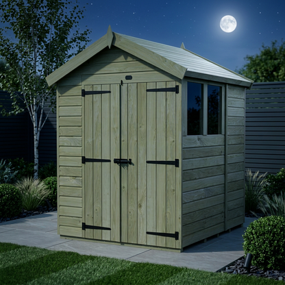 7 x 6 Apex Shed (Double Door, With Windows) - Apex Shed