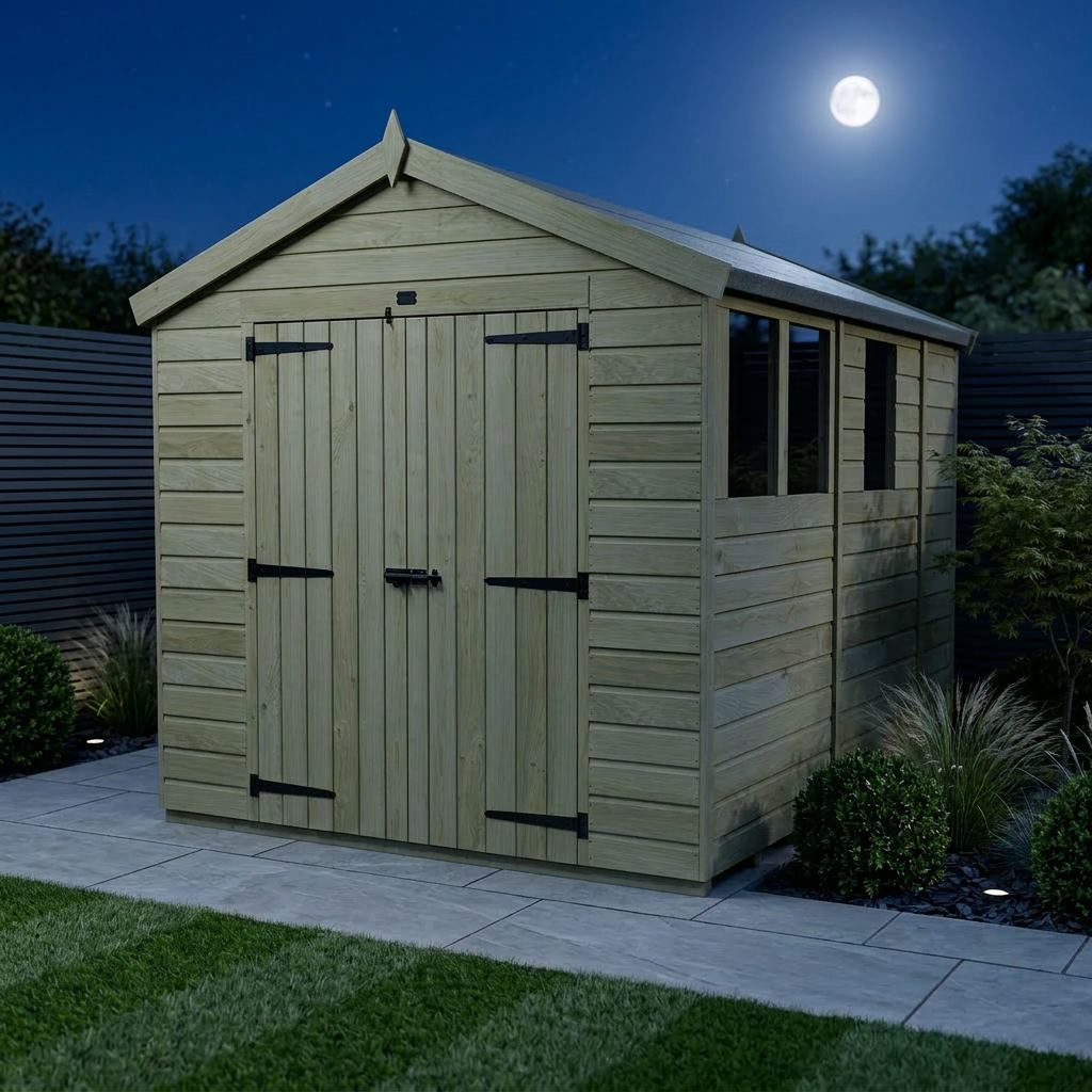 8 x 9 Apex Shed (Double Door, With Windows) - Apex Shed