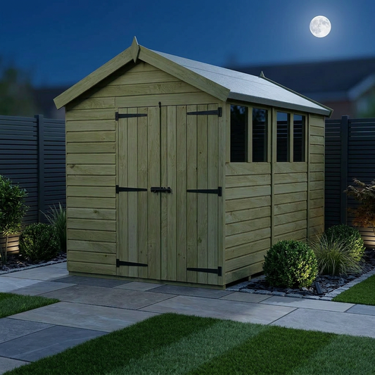 6 x 10 Apex Shed (Double Door, With Windows) - Apex Shed
