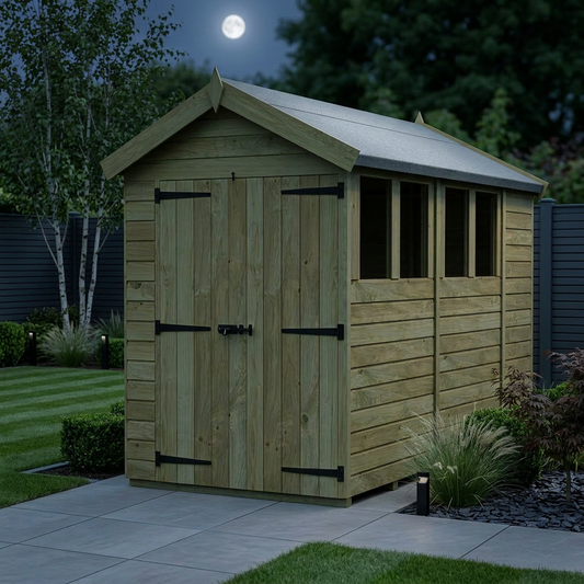6 x 11 Apex Shed (Double Door, With Windows) - Apex Shed