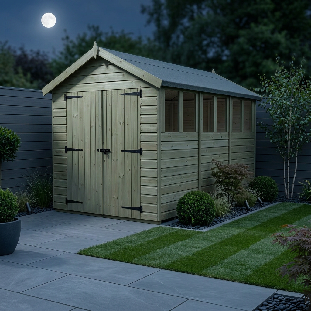 7 x 13 Apex Shed (Double Door, With Windows) - view 2