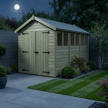 7 x 13 Apex Shed (Double Door, With Windows) - view 2