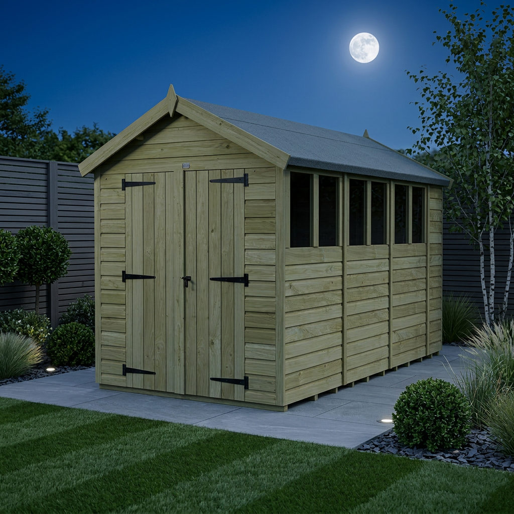 7 x 15 Apex Shed (Double Door, With Windows) - view 2