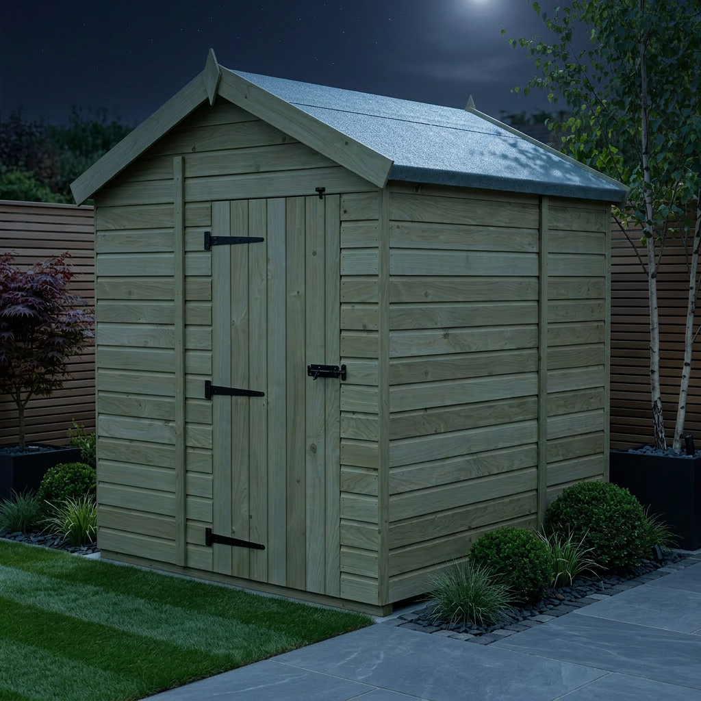 6 x 7 Apex Shed (Single Door, No Windows) - view 2