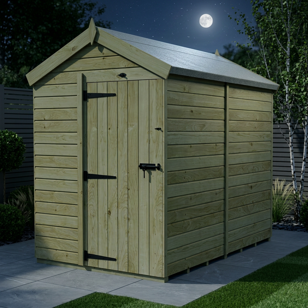 5 x 8 Apex Shed (Single Door, No Windows) - view 2
