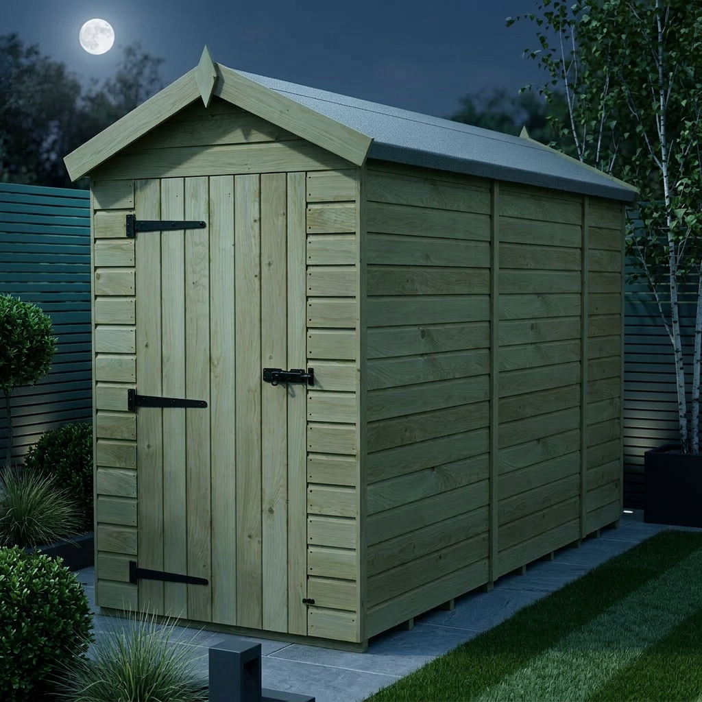 4 x 9 Apex Shed (Single Door, No Windows) - view 2