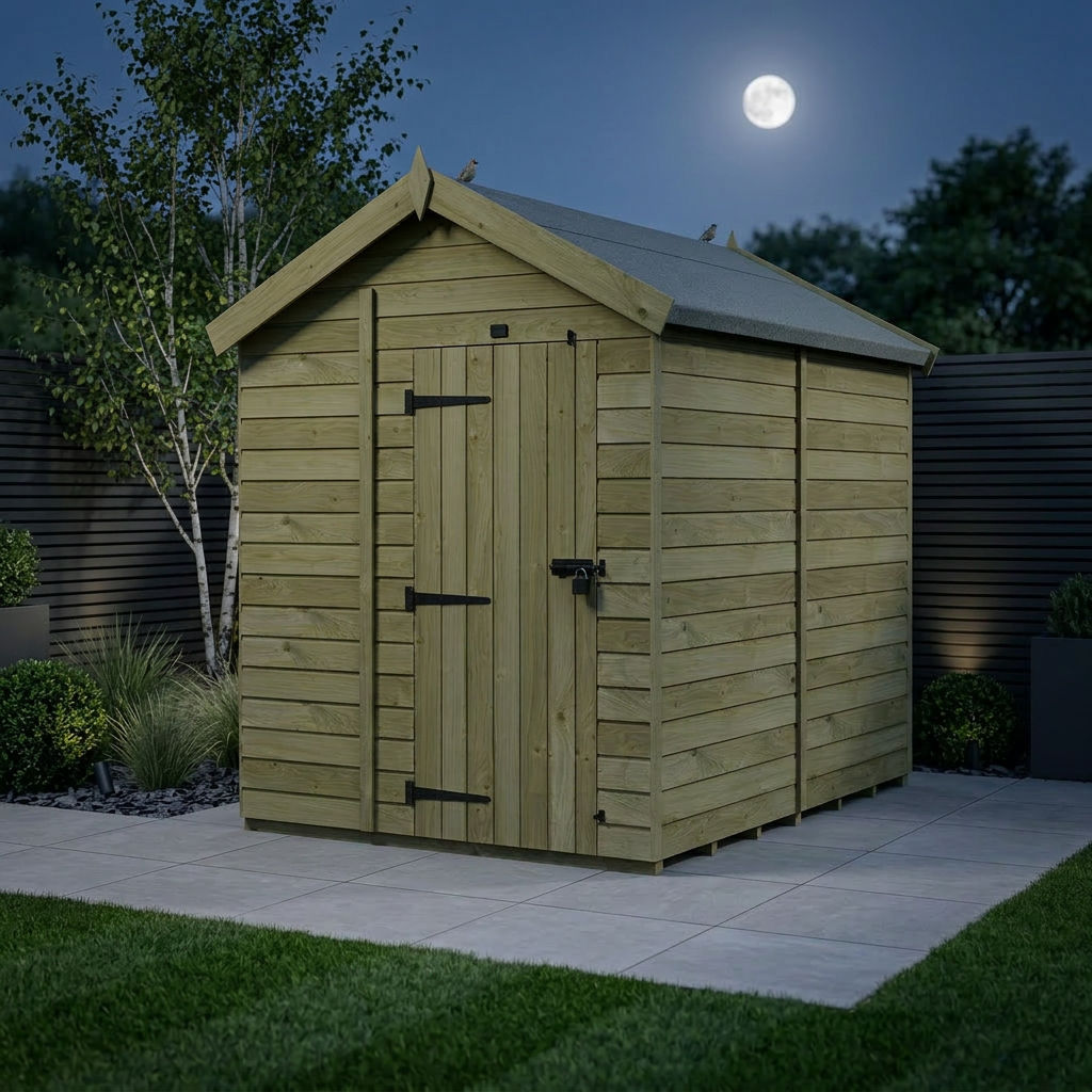 6 x 8 Apex Shed (Single Door, No Windows) - view 2