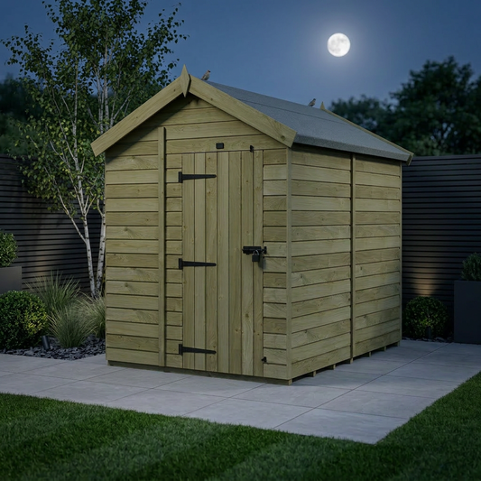 6 x 8 Apex Shed (Single Door, No Windows) - view 2