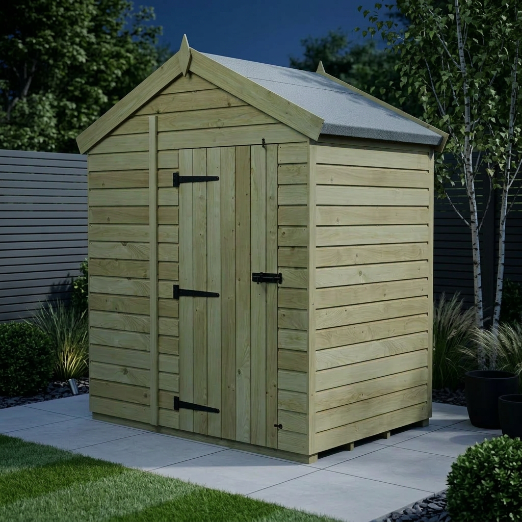 7 x 4 Apex Shed (Single Door, No Windows) - view 2