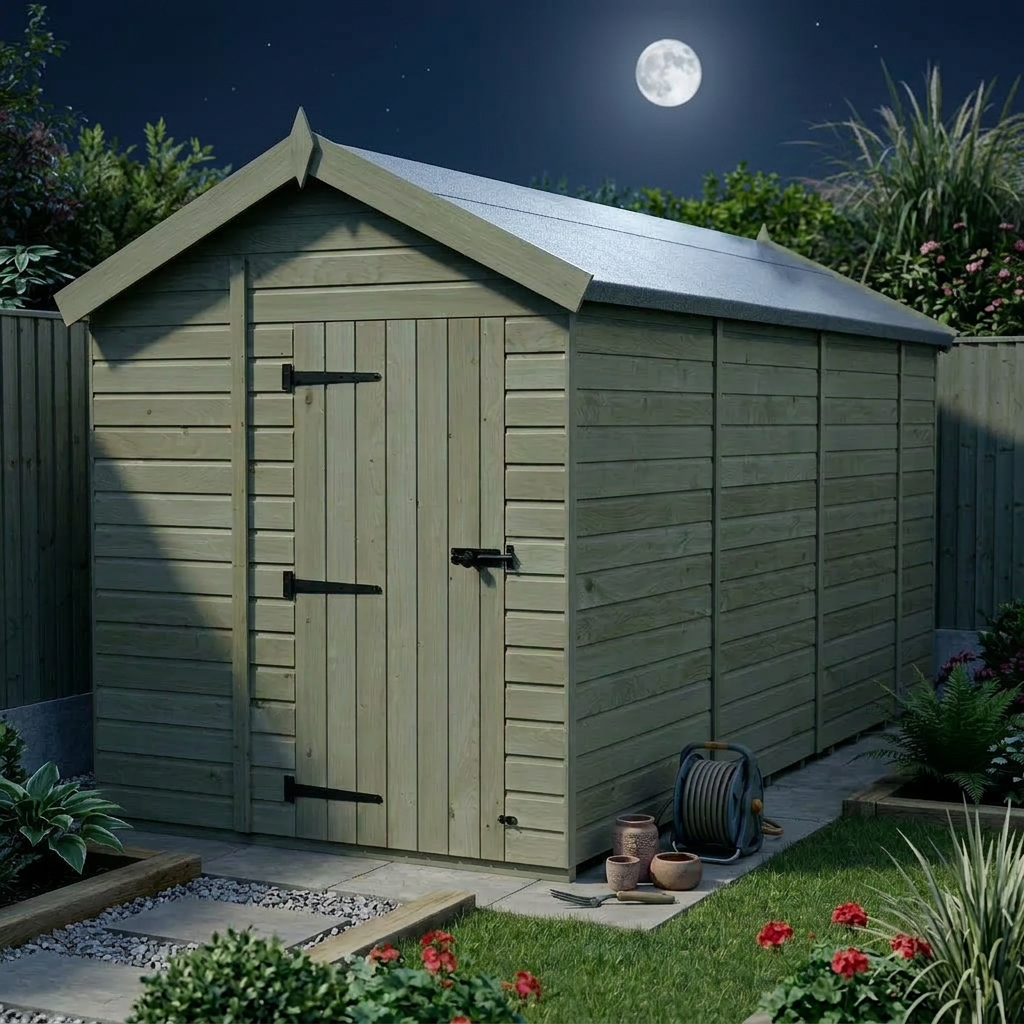 6 x 14 Apex Shed (Single Door, No Windows) - view 2