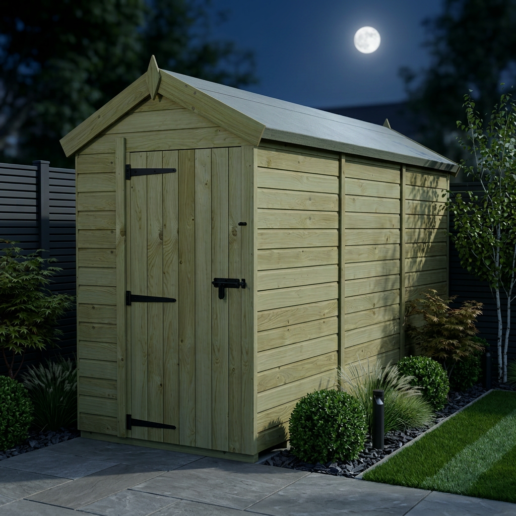 5 x 14 Apex Shed (Single Door, No Windows) - view 2