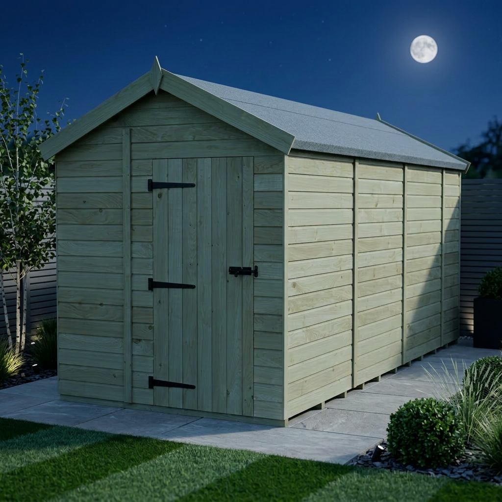 7 x 15 Apex Shed (Single Door, No Windows) - view 2
