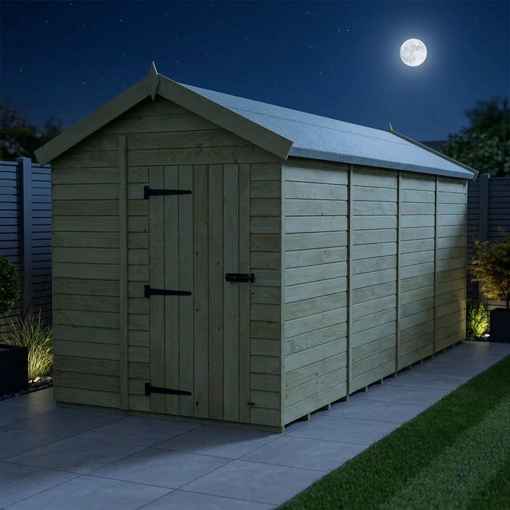 6 x 16 Apex Shed (Single Door, No Windows) - view 2