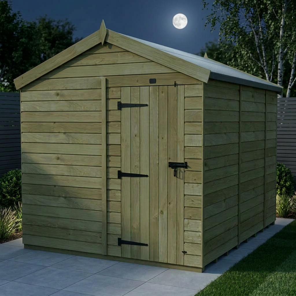 8 x 10 Apex Shed (Single Door, No Windows) - view 2