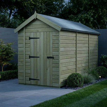 6 x 12 Apex Shed (Single Door, No Windows) - view 2