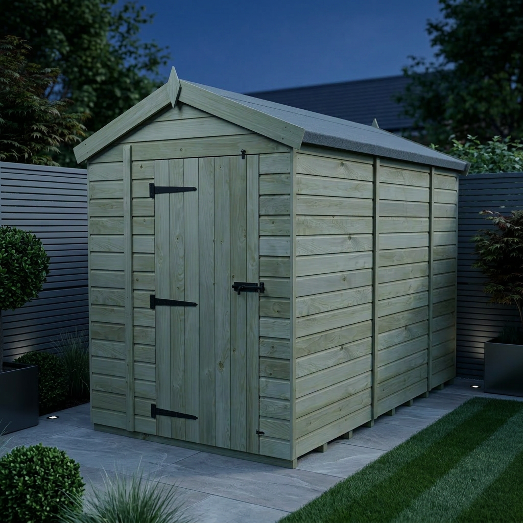 8 x 13 Apex Shed (Single Door, No Windows) - view 2