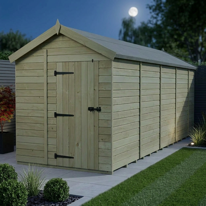 7 x 17 Apex Shed (Single Door, No Windows) - view 2