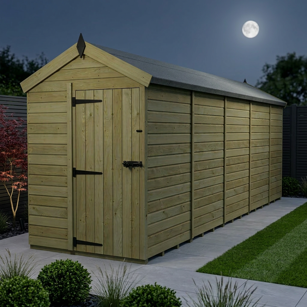 5 x 19 Apex Shed (Single Door, No Windows) - view 2