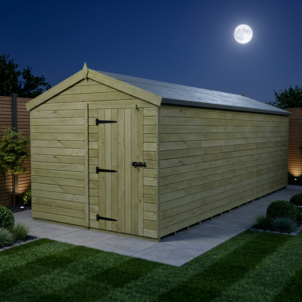 8 x 20 Apex Shed (Single Door, No Windows) - view 2