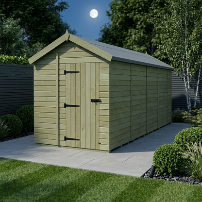 7 x 18 Apex Shed (Single Door, No Windows) - view 2