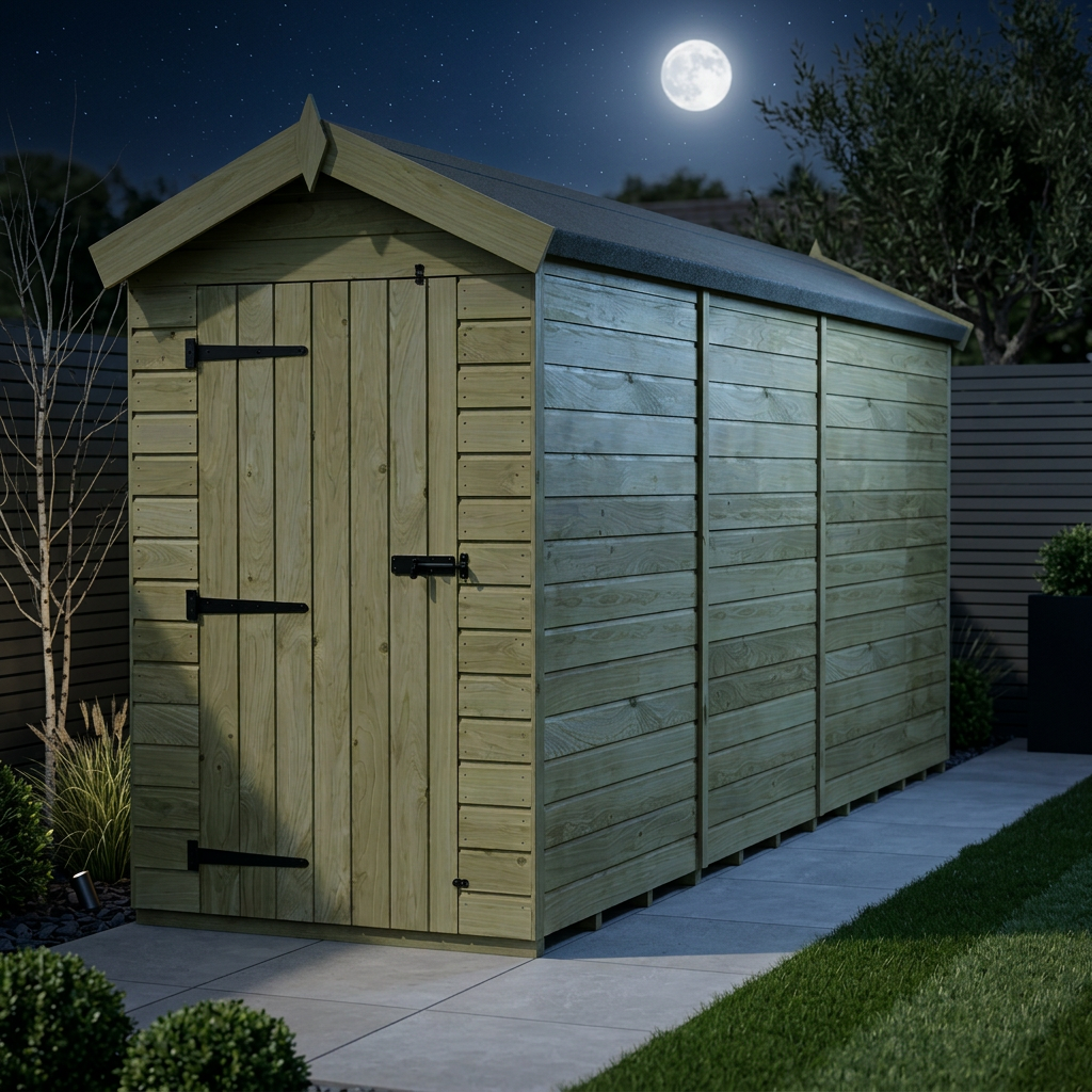 4 x 14 Apex Shed (Single Door, No Windows) - view 2