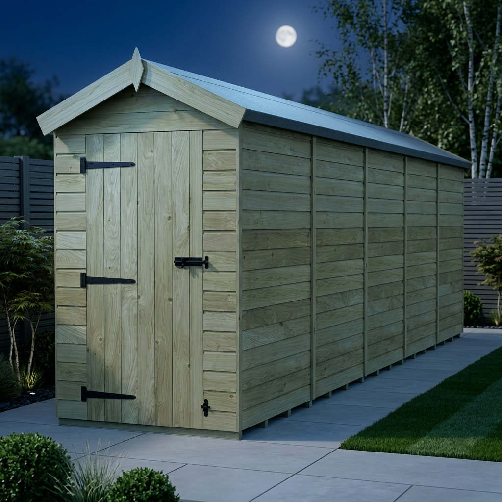 4 x 20 Apex Shed (Single Door, No Windows) - view 2