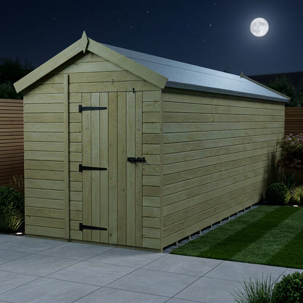 7 x 20 Apex Shed (Single Door, No Windows) - view 2