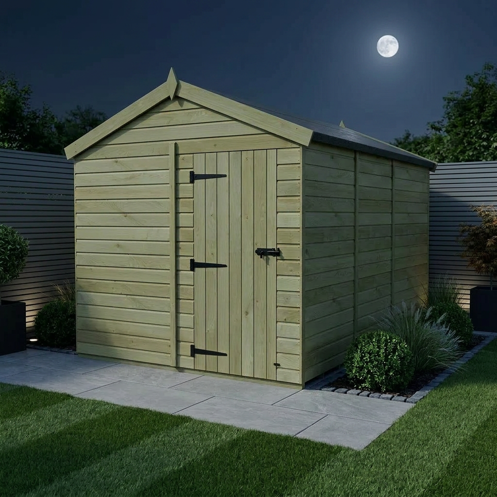 8 x 14 Apex Shed (Single Door, No Windows) - view 2
