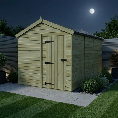 8 x 14 Apex Shed (Single Door, No Windows) - view 2