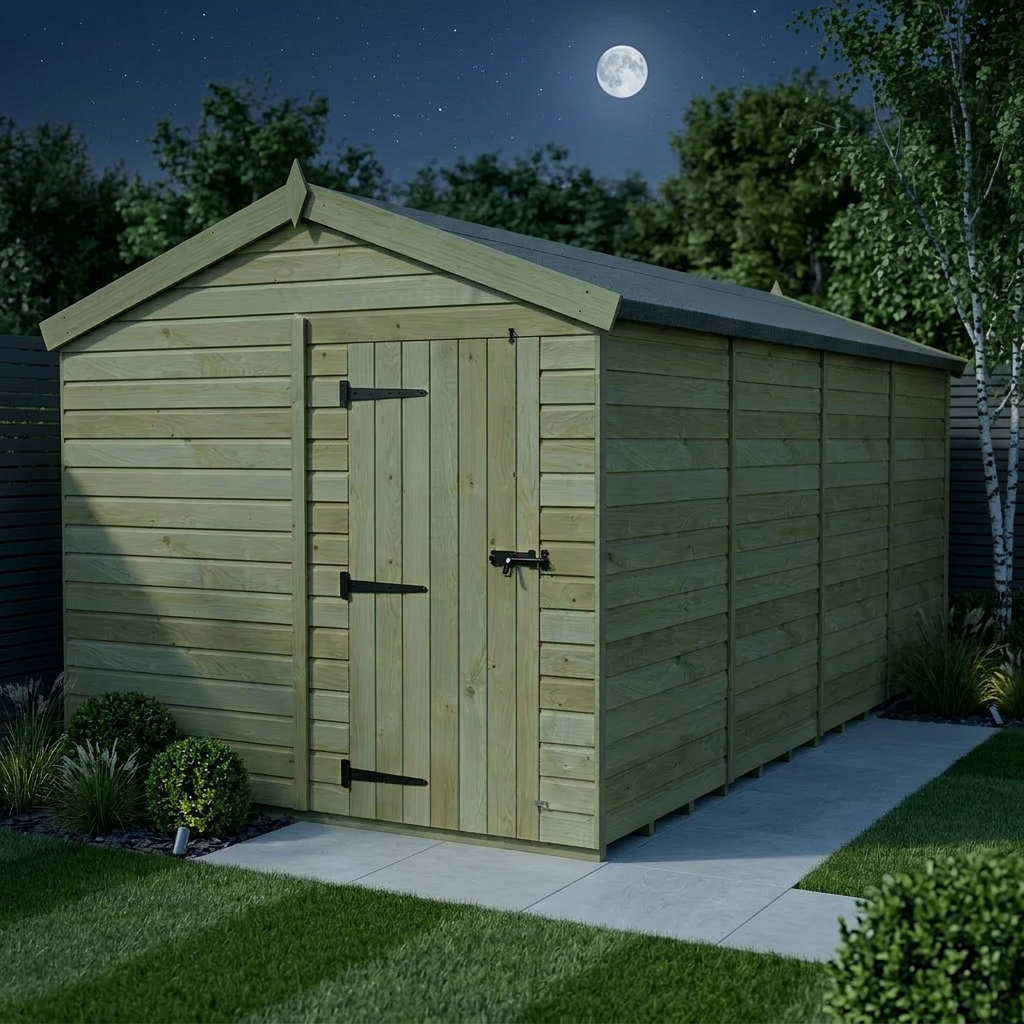 8 x 17 Apex Shed (Single Door, No Windows) - view 2