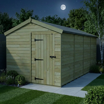 8 x 17 Apex Shed (Single Door, No Windows) - view 2