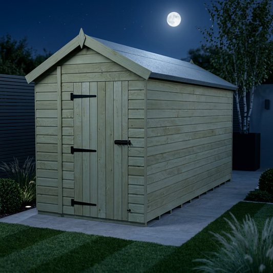 6 x 20 Apex Shed (Single Door, No Windows) - view 2