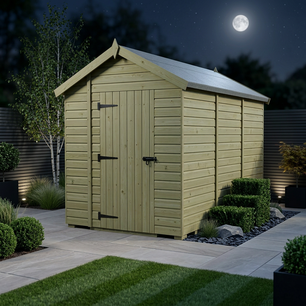 7 x 12 Apex Shed (Single Door, No Windows) - view 2