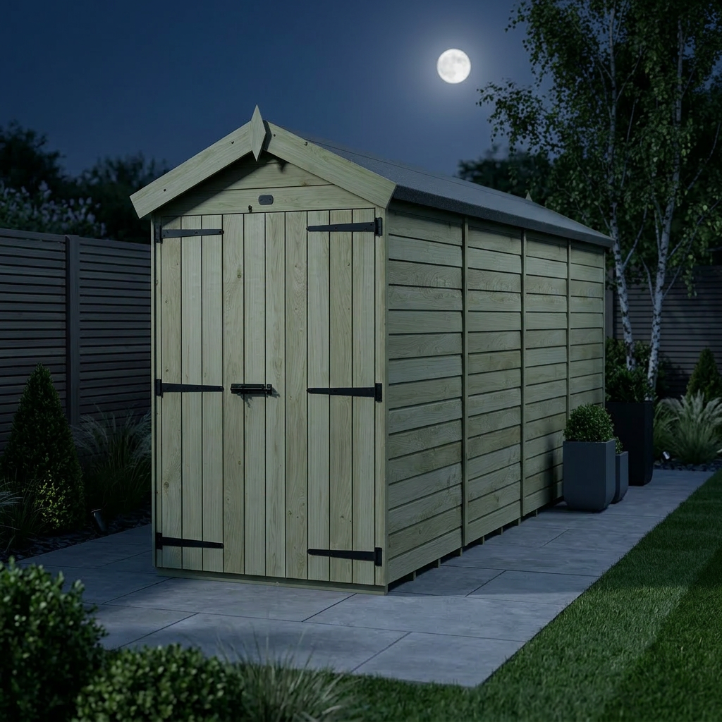 4 x 16 Apex Shed (Double Door, No Windows) - view 2