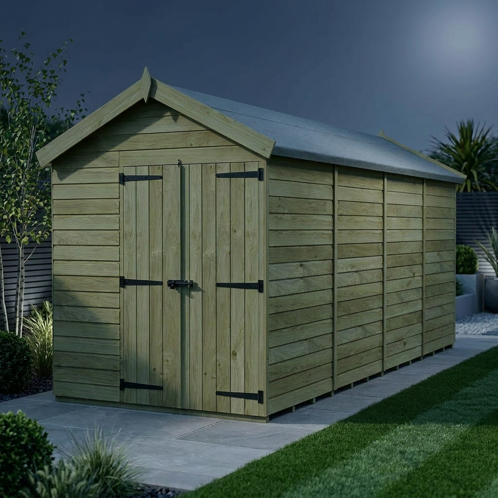 7 x 16 Apex Shed (Double Door, No Windows) - view 2