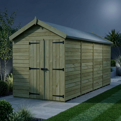 7 x 16 Apex Shed (Double Door, No Windows) - view 2