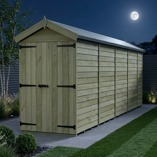 4 x 17 Apex Shed (Double Door, No Windows) - view 2