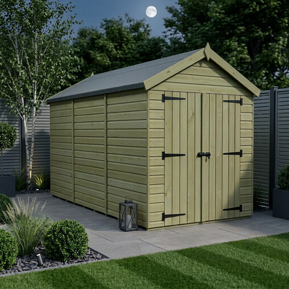 7 x 18 Apex Shed (Double Door, No Windows) - view 2