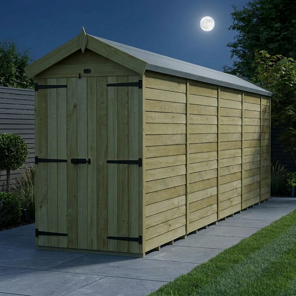 4 x 19 Apex Shed (Double Door, No Windows) - view 2