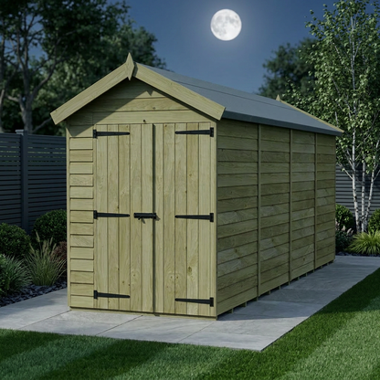 6 x 19 Apex Shed (Double Door, No Windows) - view 2