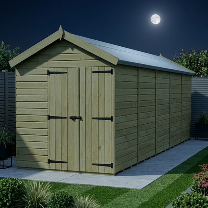 7 x 19 Apex Shed (Double Door, No Windows) - view 2