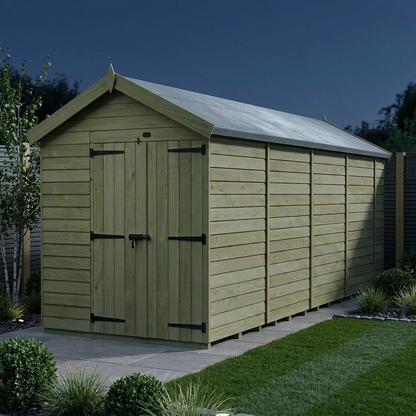 6 x 18 Apex Shed (Double Door, No Windows) - view 2