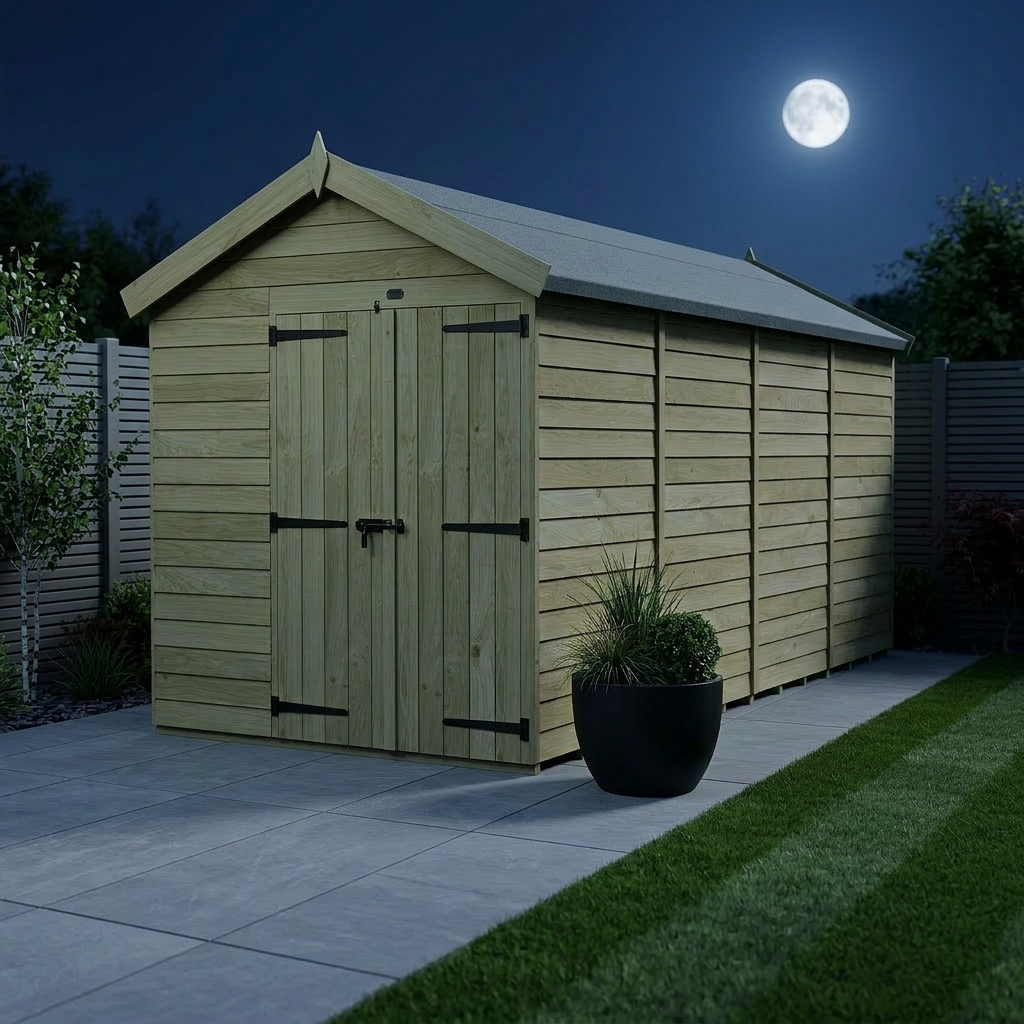 7 x 15 Apex Shed (Double Door, No Windows) - view 2